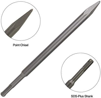 SDS Plus 4-Piece Chisel Set, Thinset Scraping Bit 3” x 10” Thinset Scaling Ch...