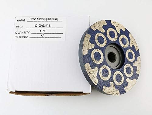 JDK 4 Inch Diamond Resin Filled Cup Wheel Grinding Wheel with Thread 5/8“-11 ...