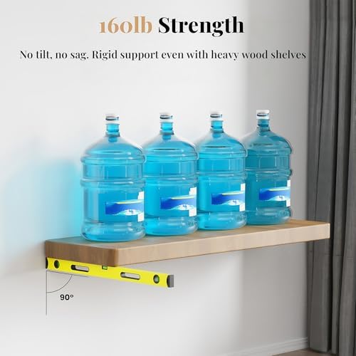 6pcs Wall Shelf Brackets Heavy Duty Floating Shelf Bracket Hidden,Invisible B...