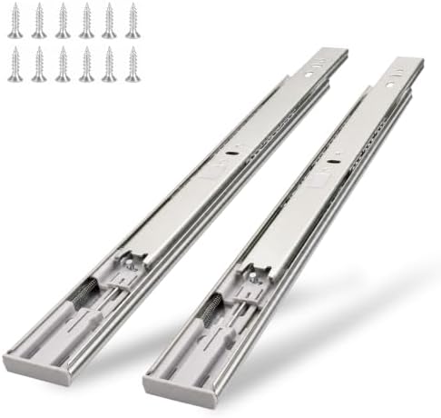 12 inch Soft Close Drawer Slides 6 Pairs (12 Pcs) Heavy Duty Cabinet Side Mou...