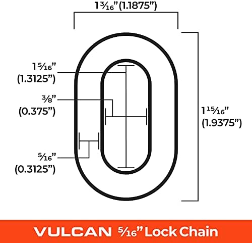 VULCAN Premium Security Case Hardened Chain - Cannot Be Defeated with Hand To...