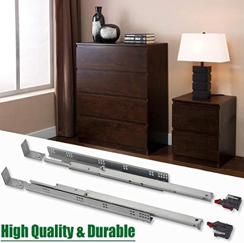 OCG Soft Close Undermount Drawer Slides 21 inch (6 Pairs), Full Extension Con...