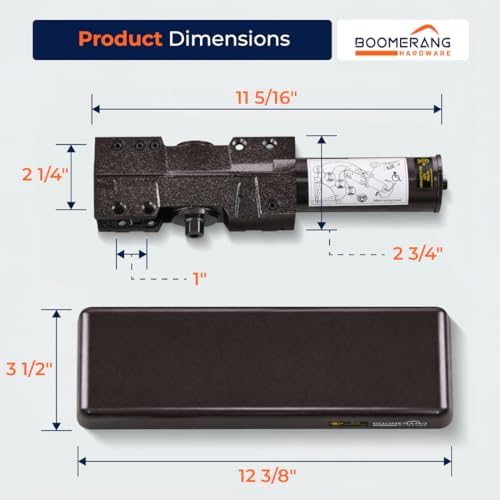 Boomerang D9016 Extra Heavy-Duty Designer Auto Commercial Door Closer