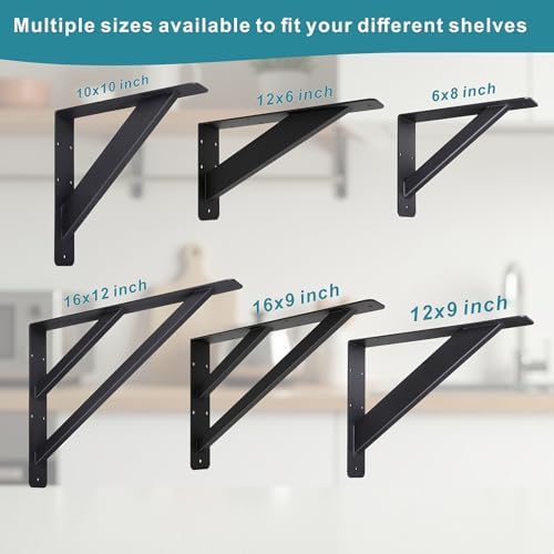 Heavy Duty Shelf Bracket ,Countertop Support Brackets,16x9 inch Shelf Support...
