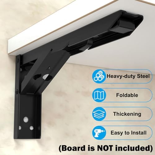 RedCall 24inch Floating Shelf Bracket,Garage Heavy Duty Folding Shelf Bracket...