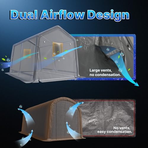 ADVANCE OUTDOOR 10x10 ft Heavy Duty Outdoor Patio Portable Canopy Storage She...
