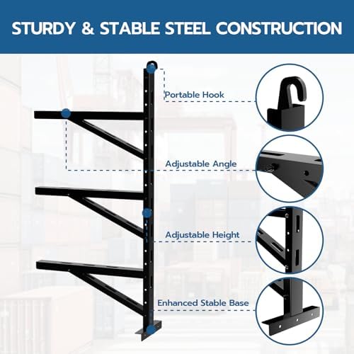 2 Pcs Shipping Container Shelving Bracket, 22"(D) x 46.5"(H)