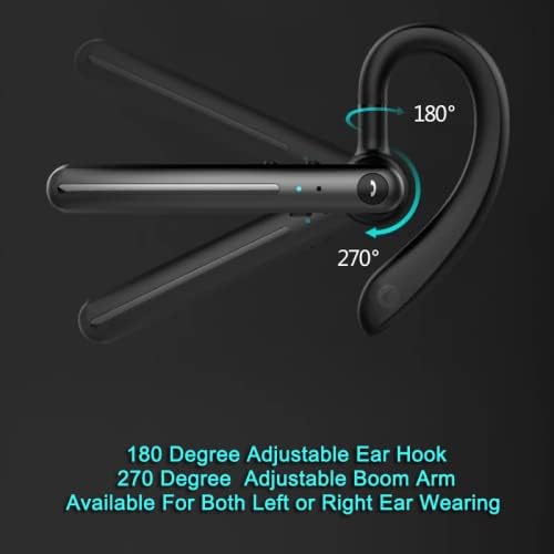 IHAO Single Ear Wireless Bluetooth Earphone Noise Cancelling Stereo Dual HD Mic