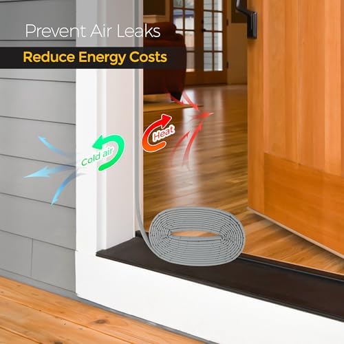 Ravinte Weather Stripping Door Seal, Q-Shaped Kerf Foam Strip, 50 FT, Grey