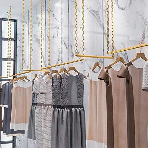 2 Pcs Creative Adjustable Height Clothing Storage Chain Garment Rack, Wedding...