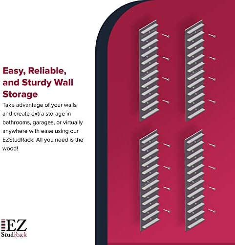 Made in USA | EZStudRack Adjustable Between Stud Shelf Bracket | Shelf Bracke...