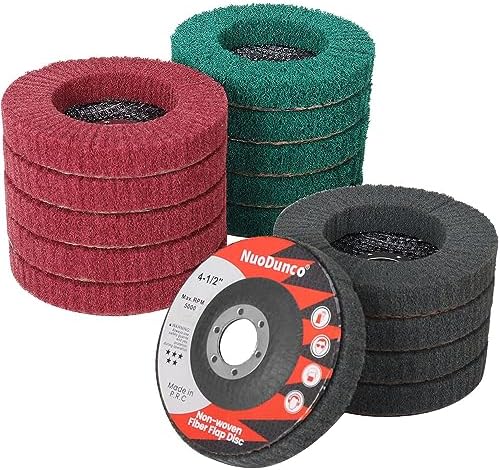 15Pcs 180/320/600 Grit Scour Flap Disc 4-1/2" Polishing for Angle Grinder
