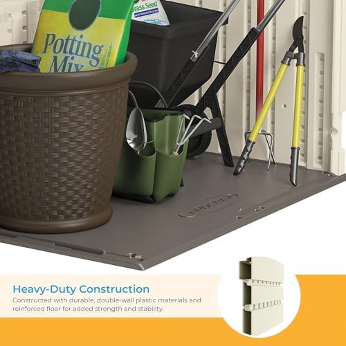 Suncast 34 Cu Ft Capacity Horizontal Outdoor Storage Shed