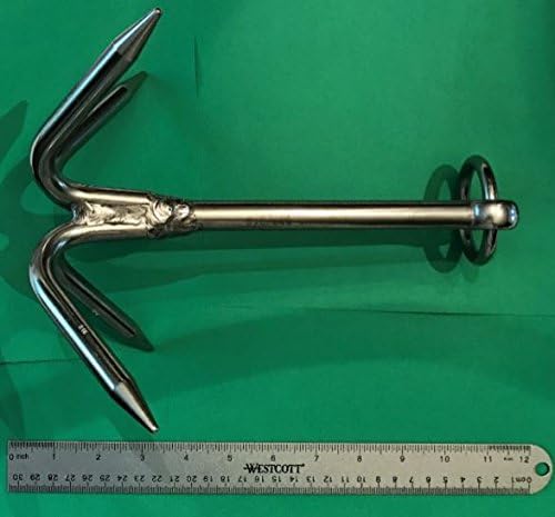 US Stainless Stainless Steel 316 Hook Anchor 9.5" (240mm) Marine Grade G...