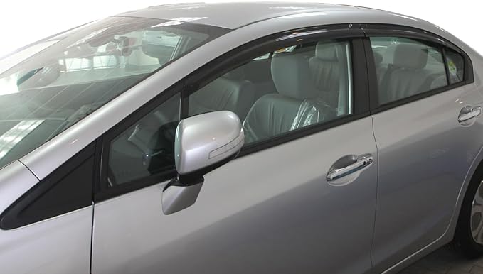 AUTOCLOVER Tape-On Rain Guards Window Visors 4 Pcs Set