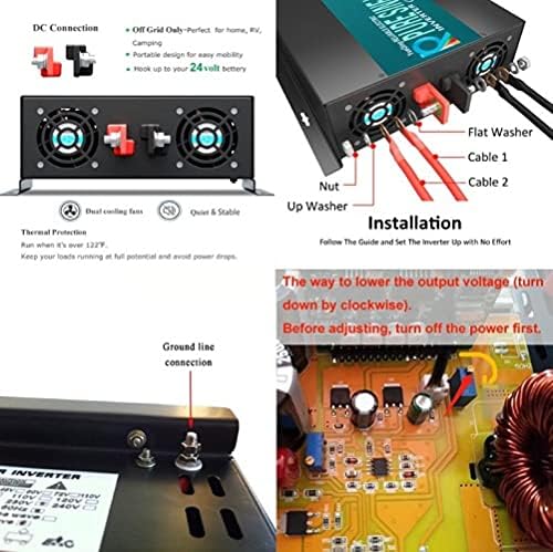 WZRELB Reliable 3000w Pure Sine Wave Solar Power Inverter 24v 110-120v 60hz
