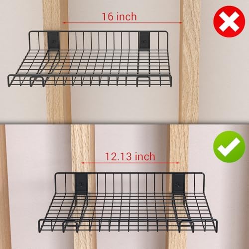 4 Pack Garage Wall Shelf, Wall Mounted Storage Shelves, Heavy Duty Metal Shel...