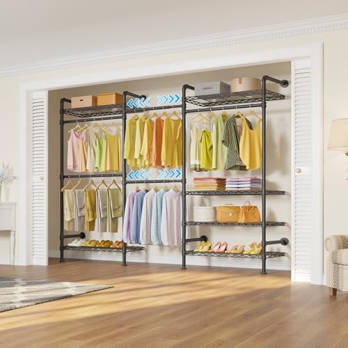 Timate F3 Garment Rack Heavy Duty Clothes Rack for Hanging Clothes, Expandabl...