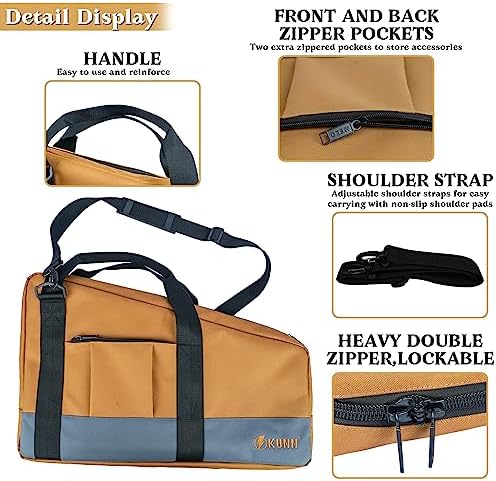 KUNN Framing Nailer Bag with Adjustable Shoulder Strap,Dual Lockable Zipper,E...