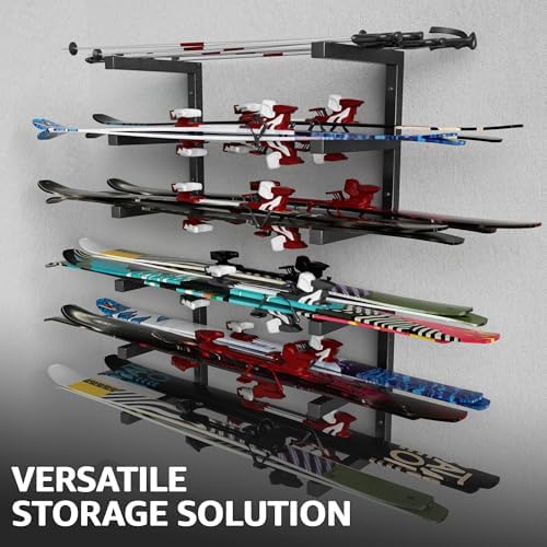 YYR Wood Organizer and Lumber Storage Rack Wall Mount, Heavy Duty Metal Shelf...