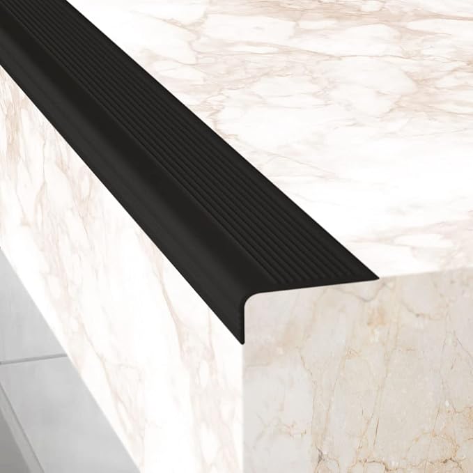 Rubber Bond Stair Edge Protector 36x2x1 inch Anti-Slip Stair Corner Trim Rubb...