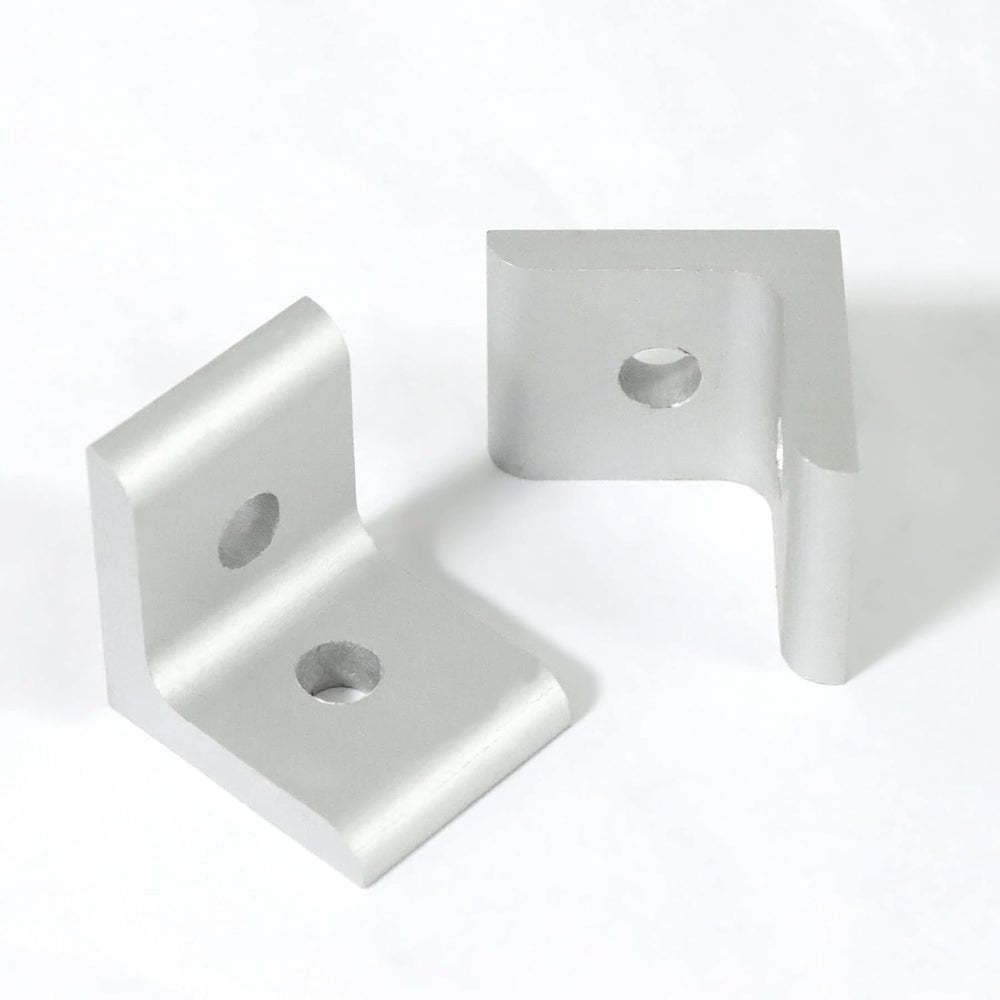 25 Packs 1515 Series Aluminum 2 Hole Inside Corner Bracket, L Bracket Connect...