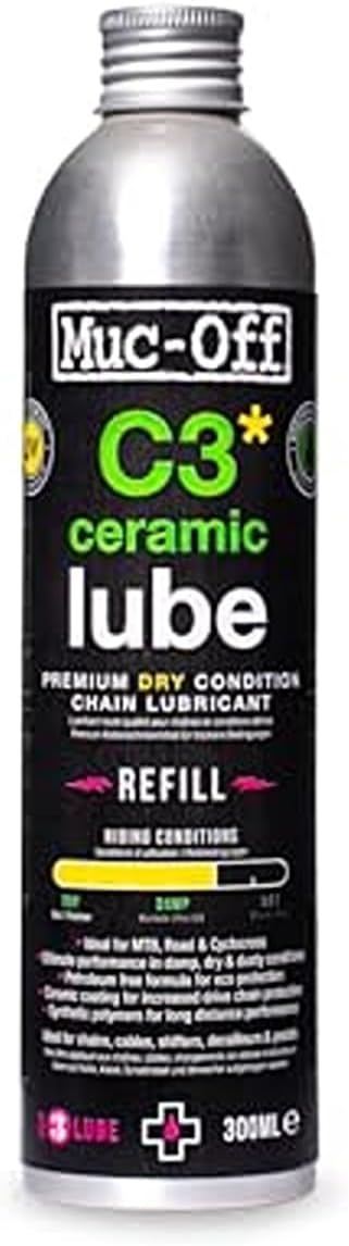 Muc-Off C3 Dry Ceramic Chain Lube, Wet Weather Formula, 10.14 fl oz