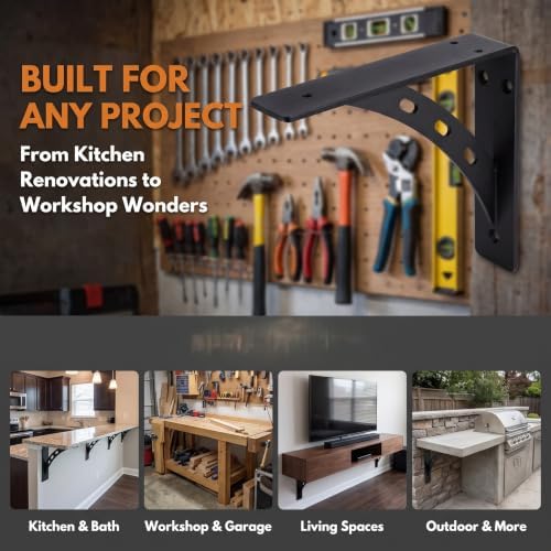 4-Pack Countertop Support Brackets 9"x8"x2"