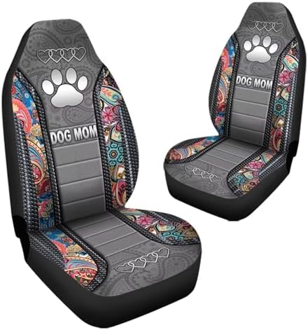Howilath Seat Covers for Cars 2 Piece Vehicle Protector, Boho Floral & Do...