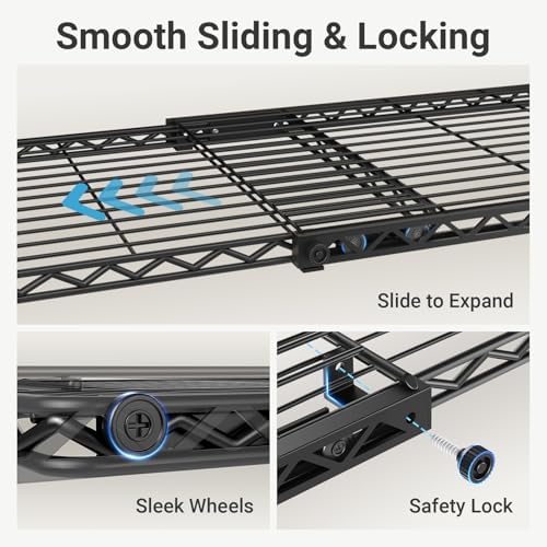 VIPEK X2 Plus Expandable Heavy Duty Clothes Rack, Closet System Black