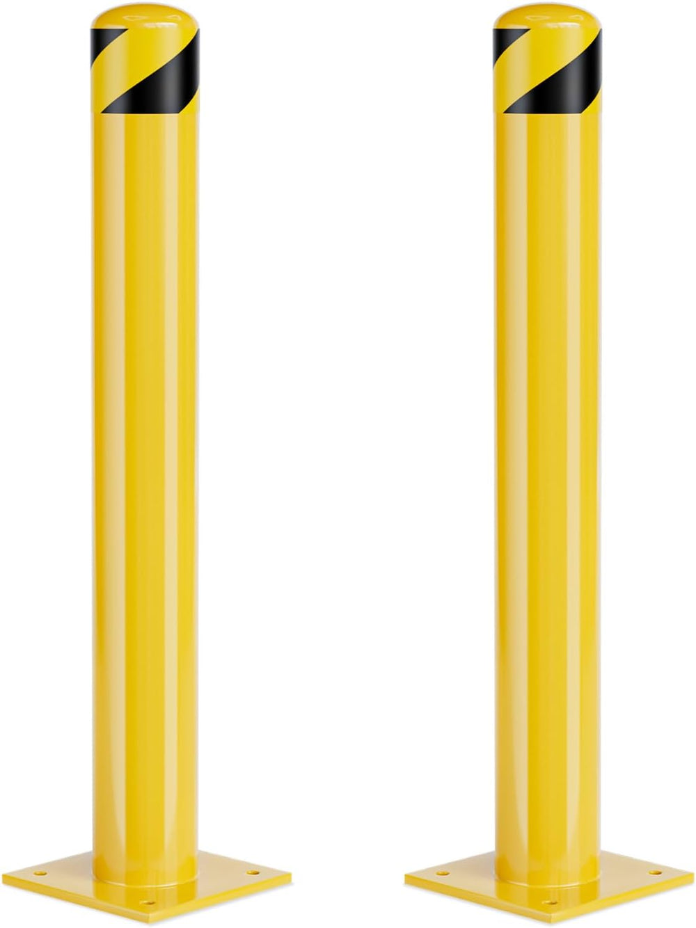 Safety Bollard Post, 36 Inch Height Steel Bollards, 4.5 Inch Diameter Parking...