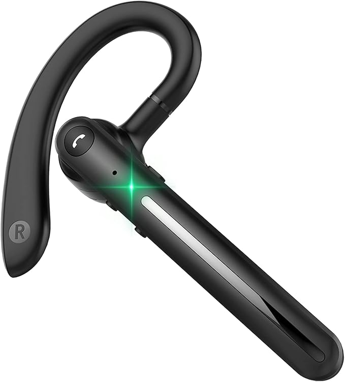 IHAO Single Ear Wireless Bluetooth Earphone Noise Cancelling Stereo Dual HD Mic