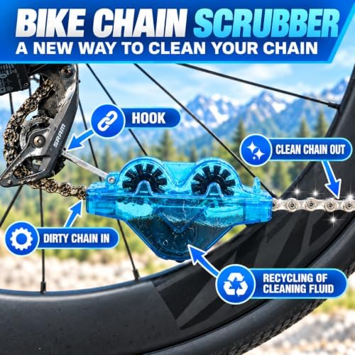 Bike Chain Cleaning Kit with 350mL Degreaser & 60mL All-Weather Chain Lub...