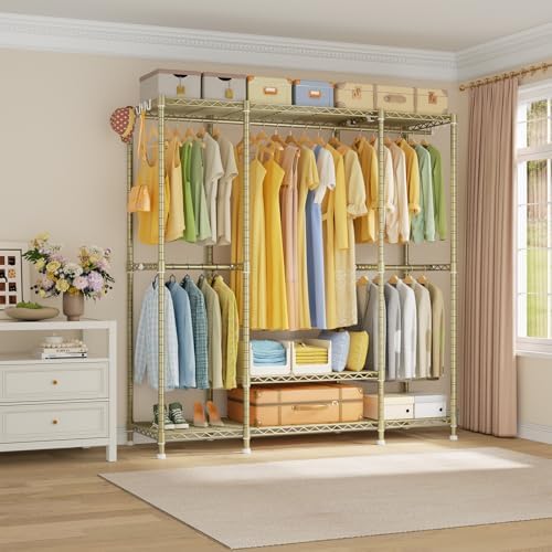 Ulif E3 Heavy Duty Garment Rack 4-Tier Freestanding Closet Organizer System