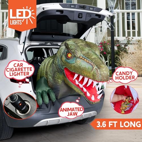 Joiedomi Animated Halloween Inflatable Outdoor Decorations, Trunk or Treat Ca...