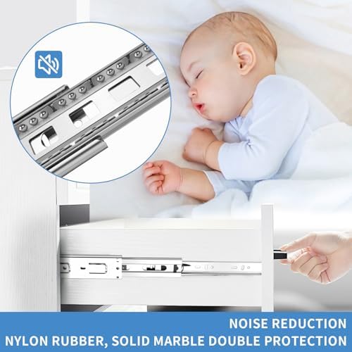 20 inch Drawer Slides 4 Pairs (8pcs) Full Extension Ball Bearing Drawer Rails...