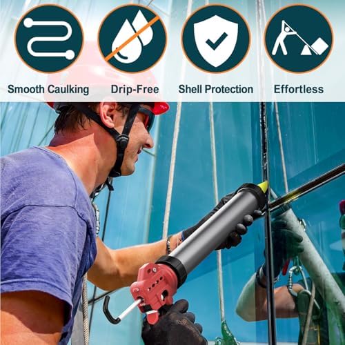 20 oz Sausage Caulk Gun, One-Touch Drip-Free | Effortless & Professional ...