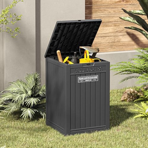 LHBGO Package Delivery Box for Outside, 48 Gallon Storage with Lockable Secur...