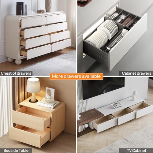 16 Inch Soft Close Undermount Drawer Slides for Frameless, 100lb,1 Pair
