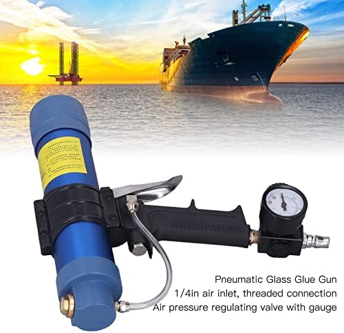 Sausage Silicone Caulking Glue Gun,310ml 1/4in Pneumatic Glass Glue Gun With ...