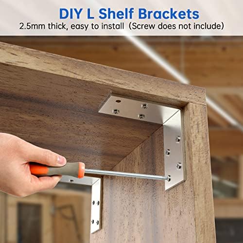 3"x3" L Brackets Heavy Duty 12-ga, Galvanized Angle Bracket