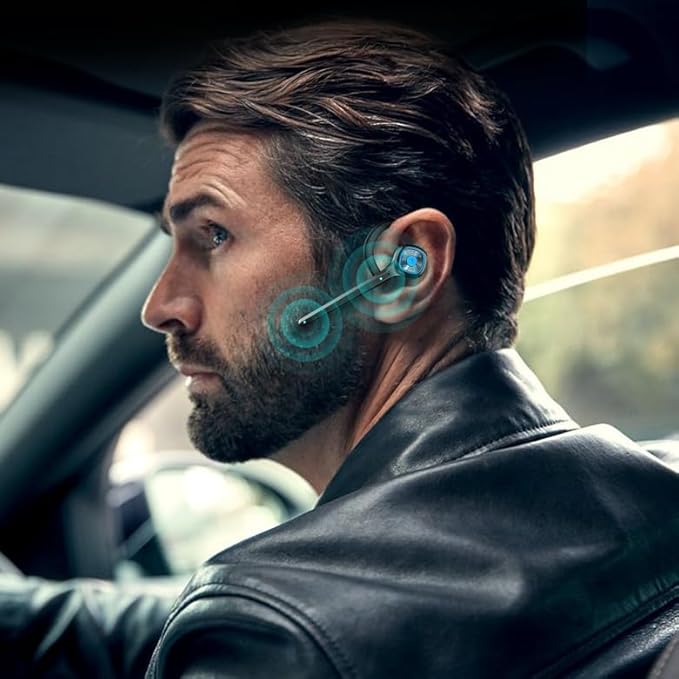 IHAO Wireless Bluetooth Earpiece Headphone Dual Noise Cancelling Mic Painless