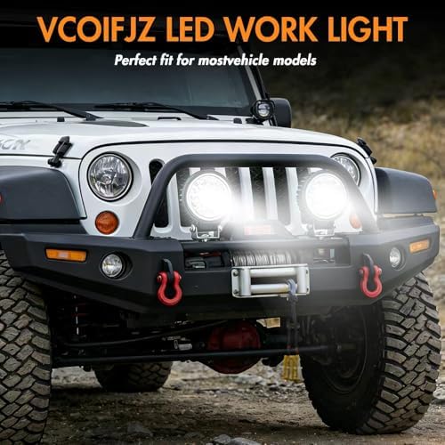 4Pcs 4 Inch 99W Driving Fog Lights Spot Flood Beam Led Car Light, 12V 24V Off...
