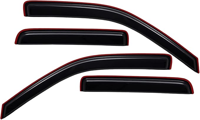 Lightronic Extra Durable Clip-on in-Channel Auto Vent Window Visor, Fits (4-Pcs)