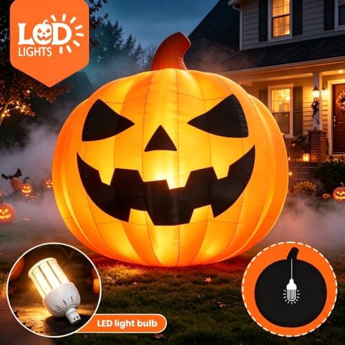26FT Giant Inflatable Pumpkin Lighted Outdoor Halloween Decor