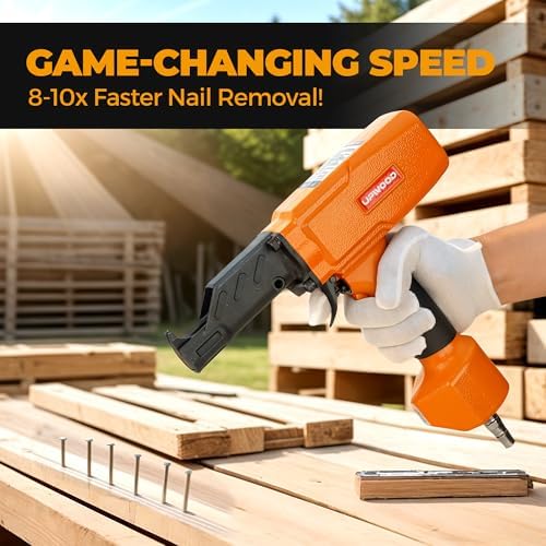 Air Nail Puller Nail Remover Pneumatic Denailer Tool for Recycled Wood Fence ...
