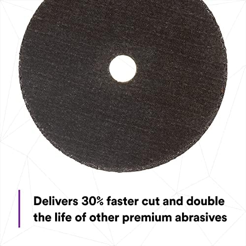 3M Cubitron II Cut-Off Wheel, 33455, 3 in, .0625 in x 3/8 in, 5 Pack, High Pe...