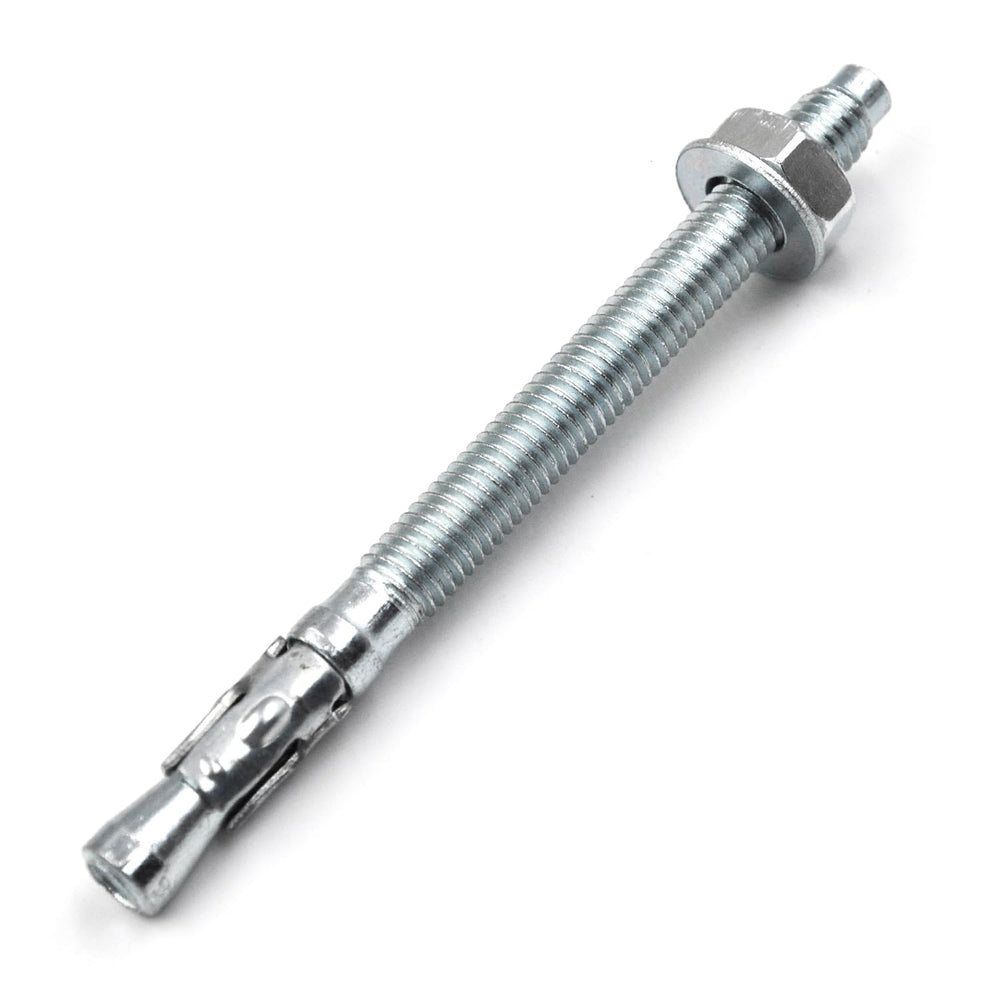 100-Pcs Wedge Anchors for Concrete,5/16" x 4"(M8x100mm) Zinc Plated...