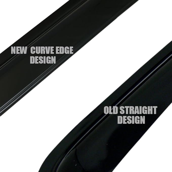 4Pcs Dark Smoke Tint Front Rear Window Deflector Sun/Rain/Wind Guards Shade