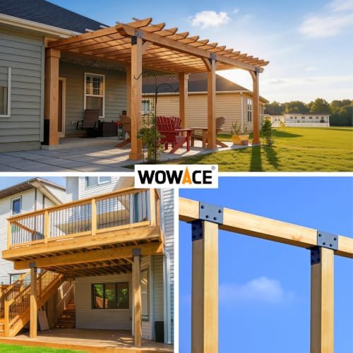 4pcs 4x4 (Actual 3.5"x3.5") Post Cap Tie Bracket, Heavy Duty Stainl...
